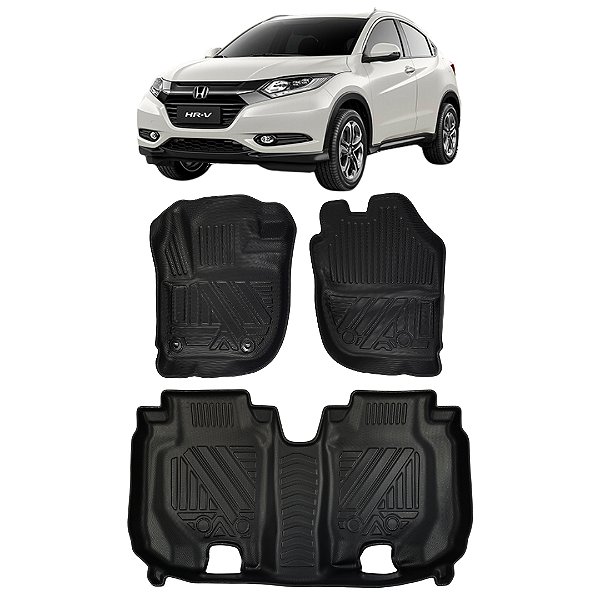 Jogo Tapete Bandeja Honda HRV 2015 Até 2021 Automotivo