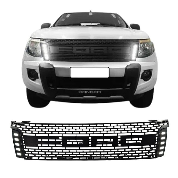 Grade Frontal Ford Ranger 2012 A 2015 Modelo Raptor com Led
