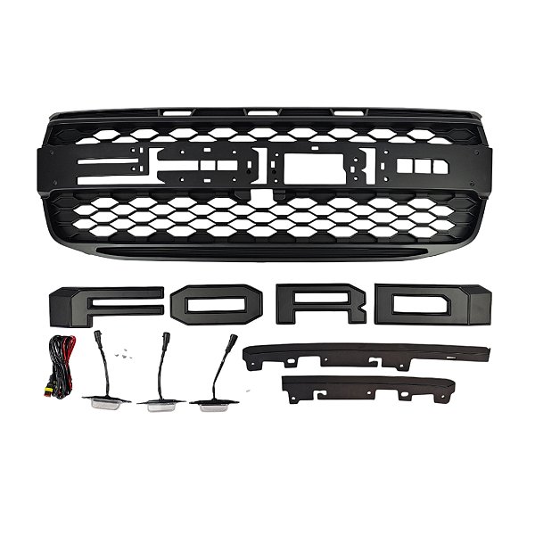 Grade Frontal Para Ford Ranger Raptor XLS Com Led 2023
