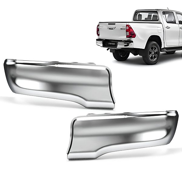 Ponteira Do Parachoque Tras Hilux 16-23 Cromado