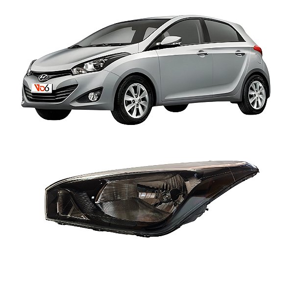 Farol Hb20 2012 a 2019 Hb20s 2012 a 2015 Mascara Negra LE Motorista