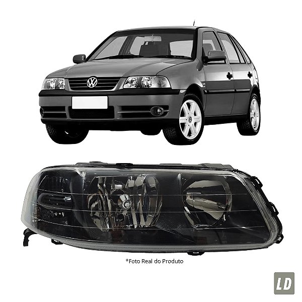 Farol Gol G3 1999 até 2005 Foco Duplo Máscara Negra LD Passageiro