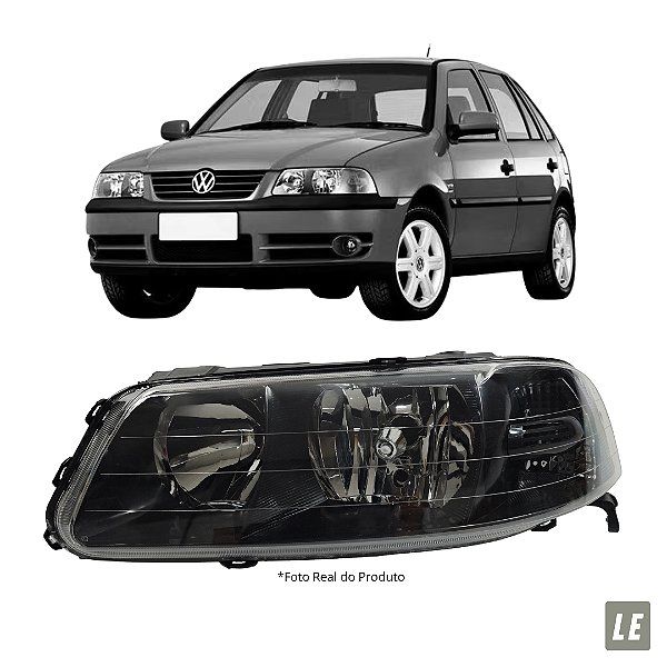 Farol Gol G3 1999 até 2005 Foco Duplo Máscara Negra LE Passageiro