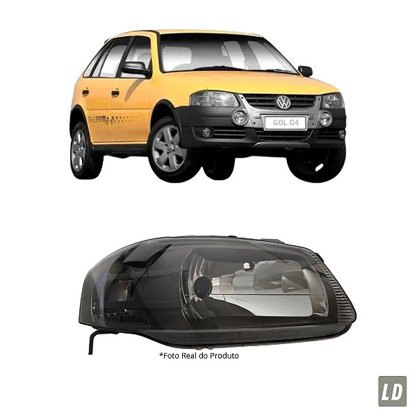 Farol Gol 2006 Até 2014 Parati Saveiro G4 LD Passageiro Máscara Cinza