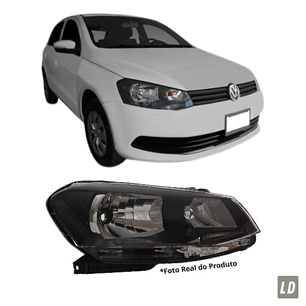 Farol Gol G6 Voyage Saveiro 2012 Até 2016 Mascára Negra LD Passageiro