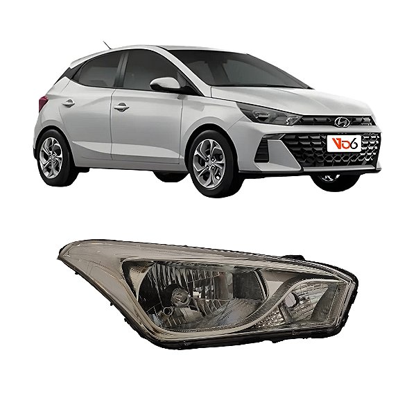 Farol Hb20 e Hb20S 2012 Até 2019 Cromado LD Passageiro
