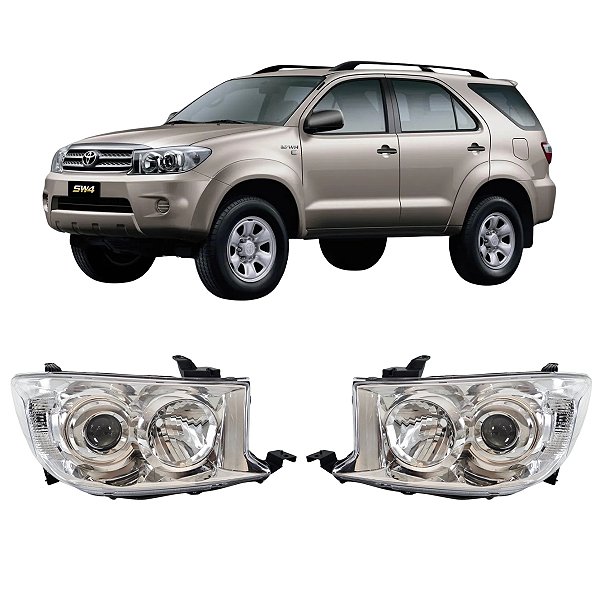 Par Farol Sw4 2009 Até 2011 Mascara Cromada