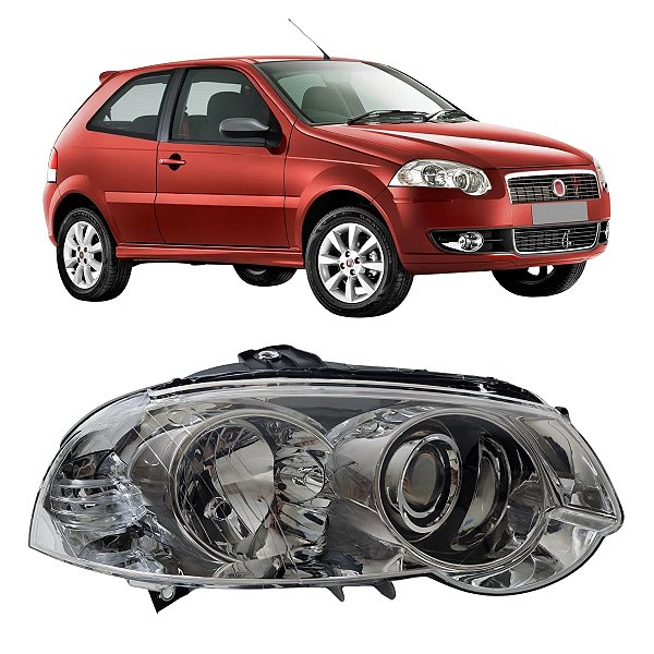 Farol Palio 2009 Até 2013 Mascara Cromado LD Passageiro