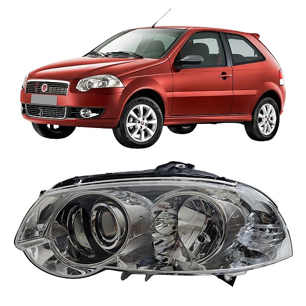 Farol Palio 2009 Até 2013 Mascara Cromado LE Motorista