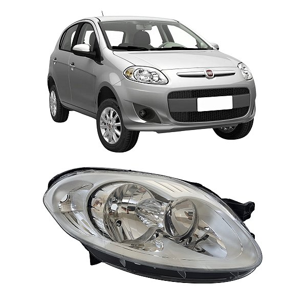Farol Palio Attractive 2012 Até 2016 Mascara Cromada LD Passageiro