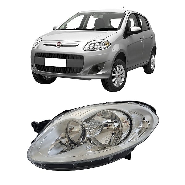 Farol Palio Attractive 2012 Até 2016 Mascara Cromada LE Motorista