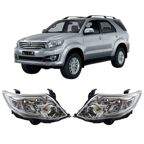 Par Farol Sw4 2012 Até 2015 Mascara Cromada LD/LE Ambos Lados