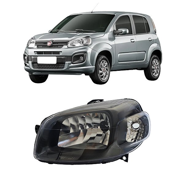 Farol Uno 2010 Até 2014 Mascara Negra LE Motorista