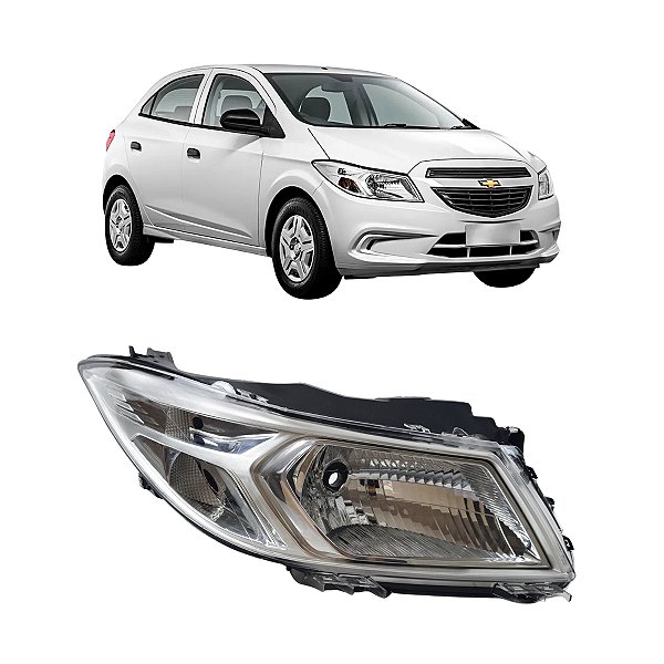 Farol Onix 2012 Até 2018 Mascara Cromada LD Passageiro