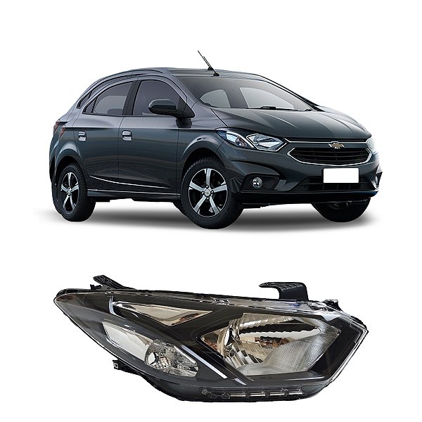 Farol Onix Lt 2017 Até 2019 Mascara Negra S/led LD Passageiro