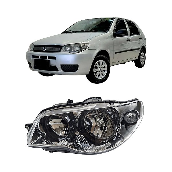 Farol Palio 2005 Até 2018 Foco Duplo Aro Pto LE Motorista