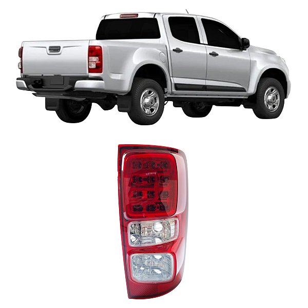 Lanterna Traseira de Led S10 2012 Até 2020 Motorista LE