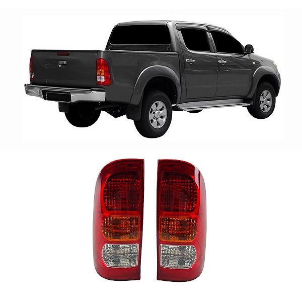 Par Lanterna Toyota Hilux 2005 até 2011 Ambos Lados