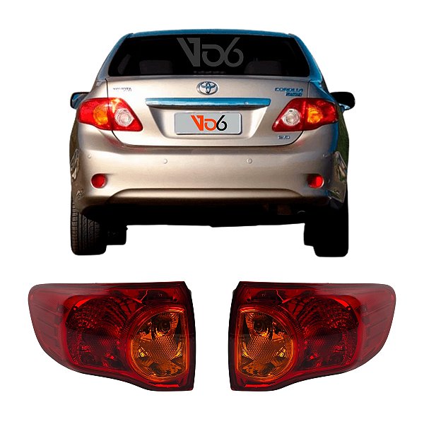 Par Lanterna Corolla 2008 Até 2011 Canto Ambos Lados