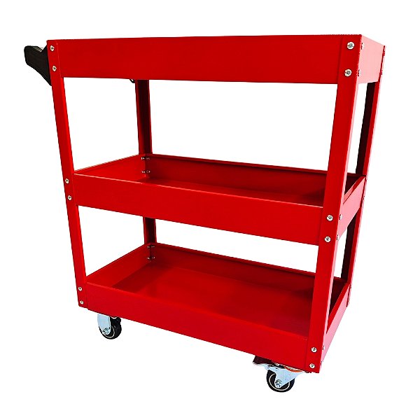 Carrinho Para Ferramentas Oficina Mecanica 3 Prateleiras 300kg