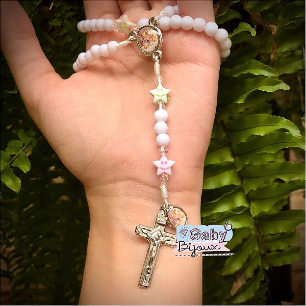 Terço Infaltil Anjo da Guarda (branco)