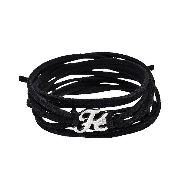 Pulseira Couro Preto Jovem Cristão Fé