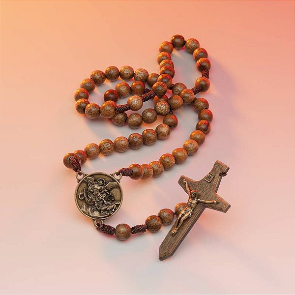 Terço De Madeira São Miguel Arcanjo