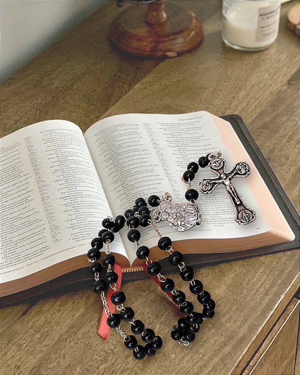 Terço São José Madeira Design Italiano