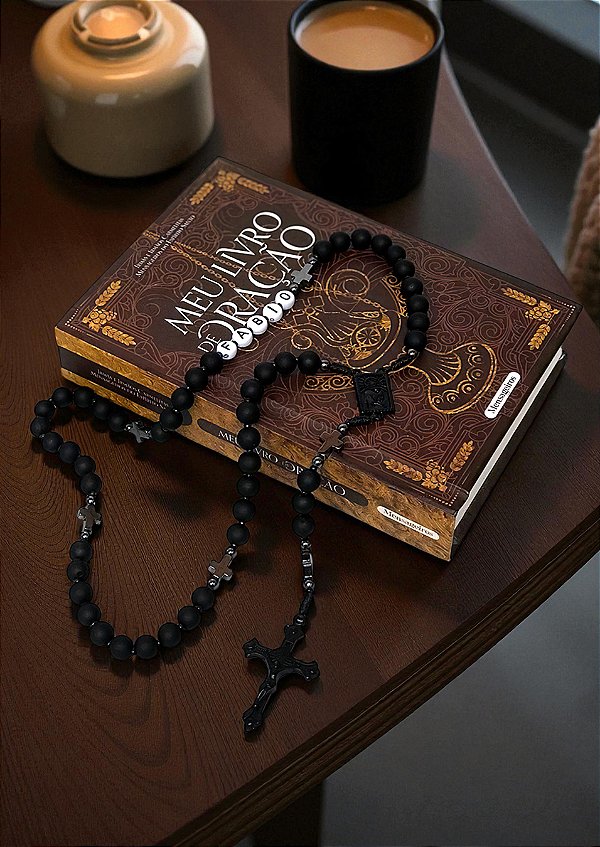 Terço Personalizado Sagrado Coração de Jesus e de Maria