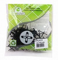 Espacador de Piso 2mm Preto 100 Peças Ecolider