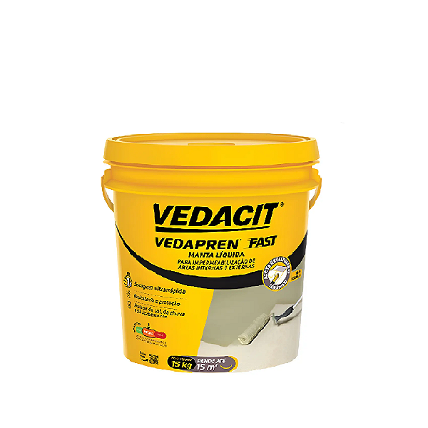 Manta Líquida Concreto 15kg Vedapren Fast Vedacit