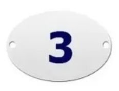 Numero Oval Pvc 3