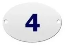 Numero Oval Pvc 4