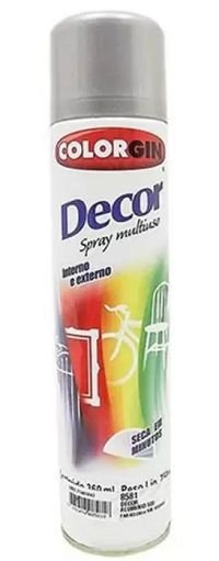Spray Alumínio Liso Decor 8581 Colorgin