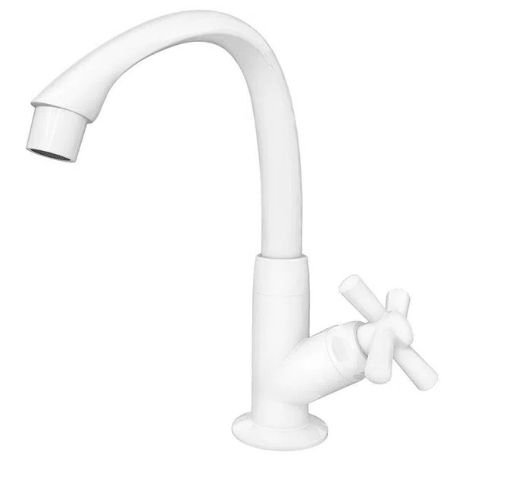 Torneira para Lavatório de Mesa Abs 1/2 Cross Branca Tigre