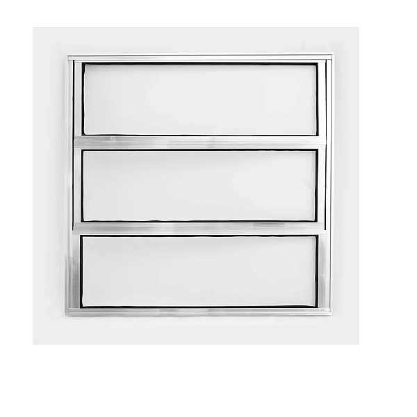 Vitrô Alumínio Basculante 1 Seção 60x60 Polido - Perfilax