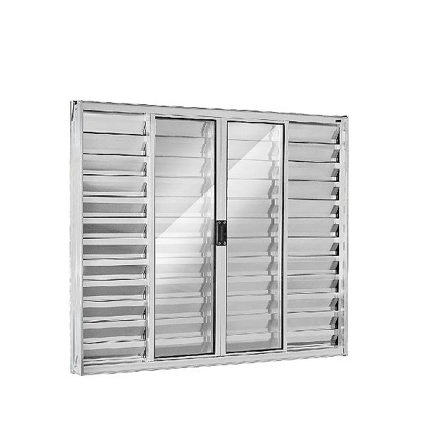 Veneziana Alumínio 6 Folhas de Correr Sem Grade 100x150cm - Perfilax