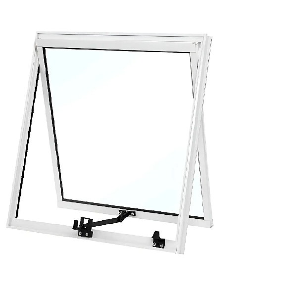 Vitrô Alumínio Max-ar Branca 60X60cm Jateado - Perfilax