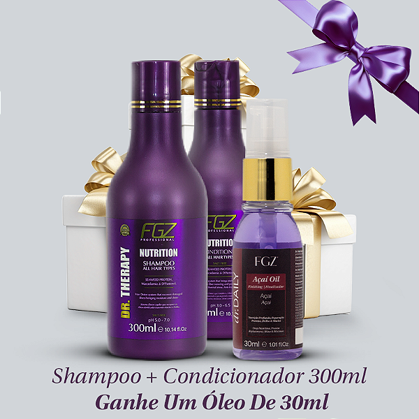 Kit - Shampoo E Condicionador Dr. Therapy - 300ml + Brinde