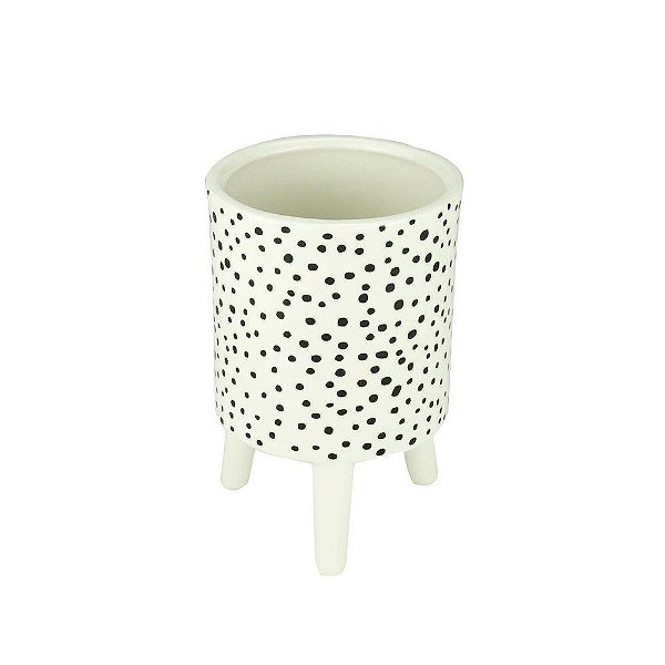 Cachepot com Pé em Cerâmica - Dots