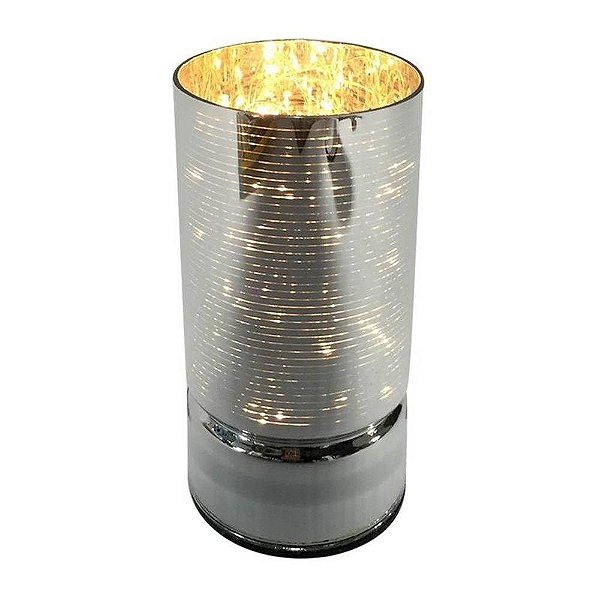 Luminária em Vidro LED - Contour Prata