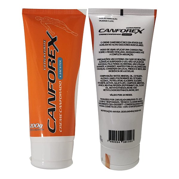 PROMO Kit com 2 Canforex Creme Canforado 200g