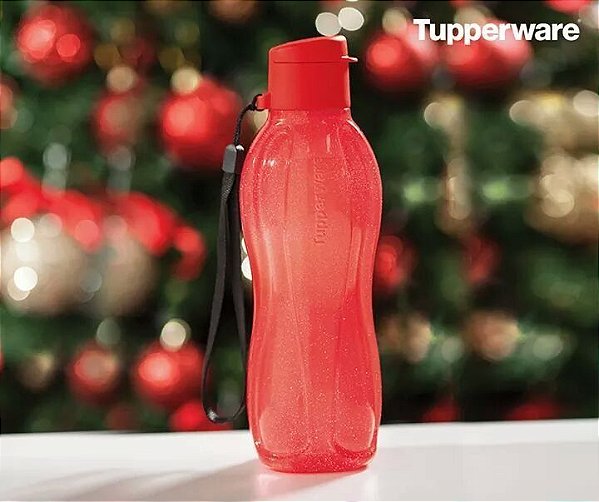 GARRAFA ECO TUPPER 310ml -  VERMELHA