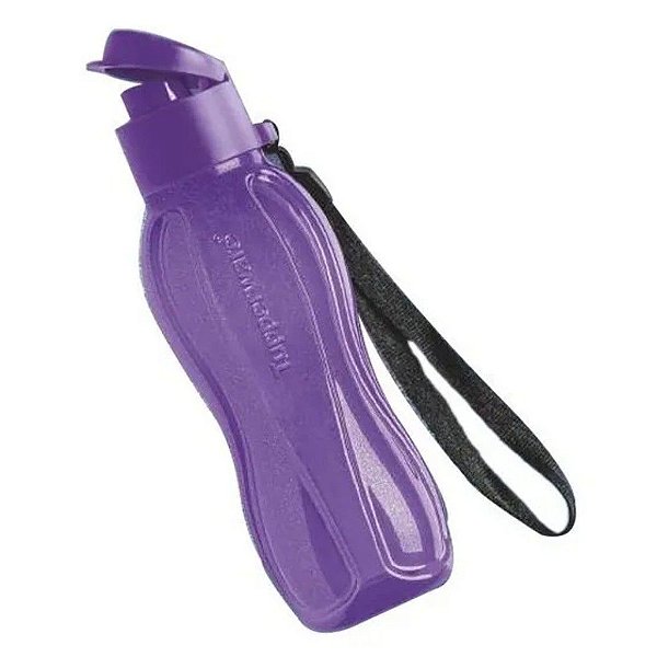 GARRAFA ECO TUPPER 310ml -  ROXA COM GLITTER