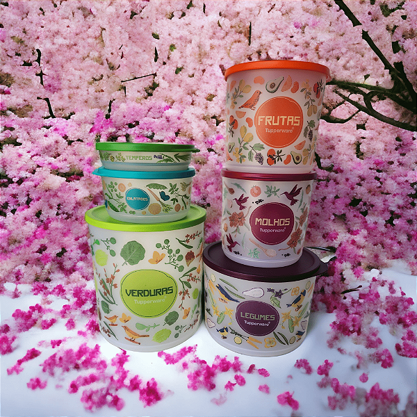 CONJUNTO REFRI LINE FRUTAS, LEGUMES, MOLHOS, VERDURAS, TEMPEROS E ENLATADOS 6 pçs ( 200ml,530ml,2,1L,1,1L,3,3L e 1,1L)