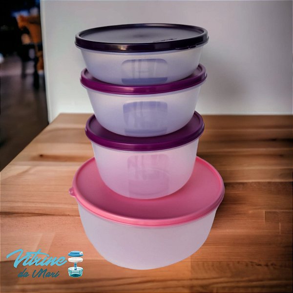 CONJUNTO TIGELA VISUAL 4 PEÇAS ( 4L, 2L, 1,5L e 1L )