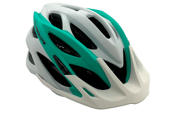 Capacete Absolute Luna Branco e Verde Tamanho (M)