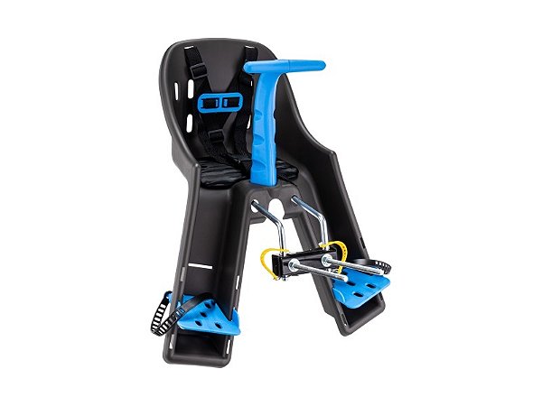 Cadeirinha Infantil de Bicicleta Kalf Baby Bike Dianteira Cinza e Azul