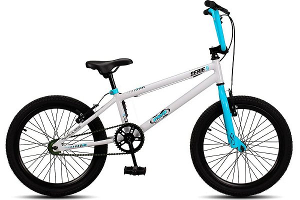 BICICLETA ARO 20 PRO X BRANCO/AZUL