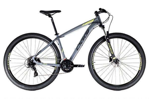 Bicicleta Aro 29 Oggi Hacker HDS  Grafite, Preto e Amarelo Tamanho (S/15)